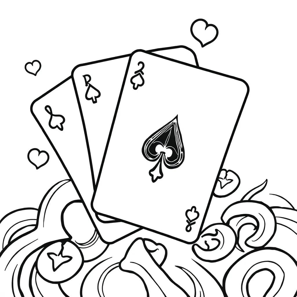 Deck Of Cards Coloring Pages