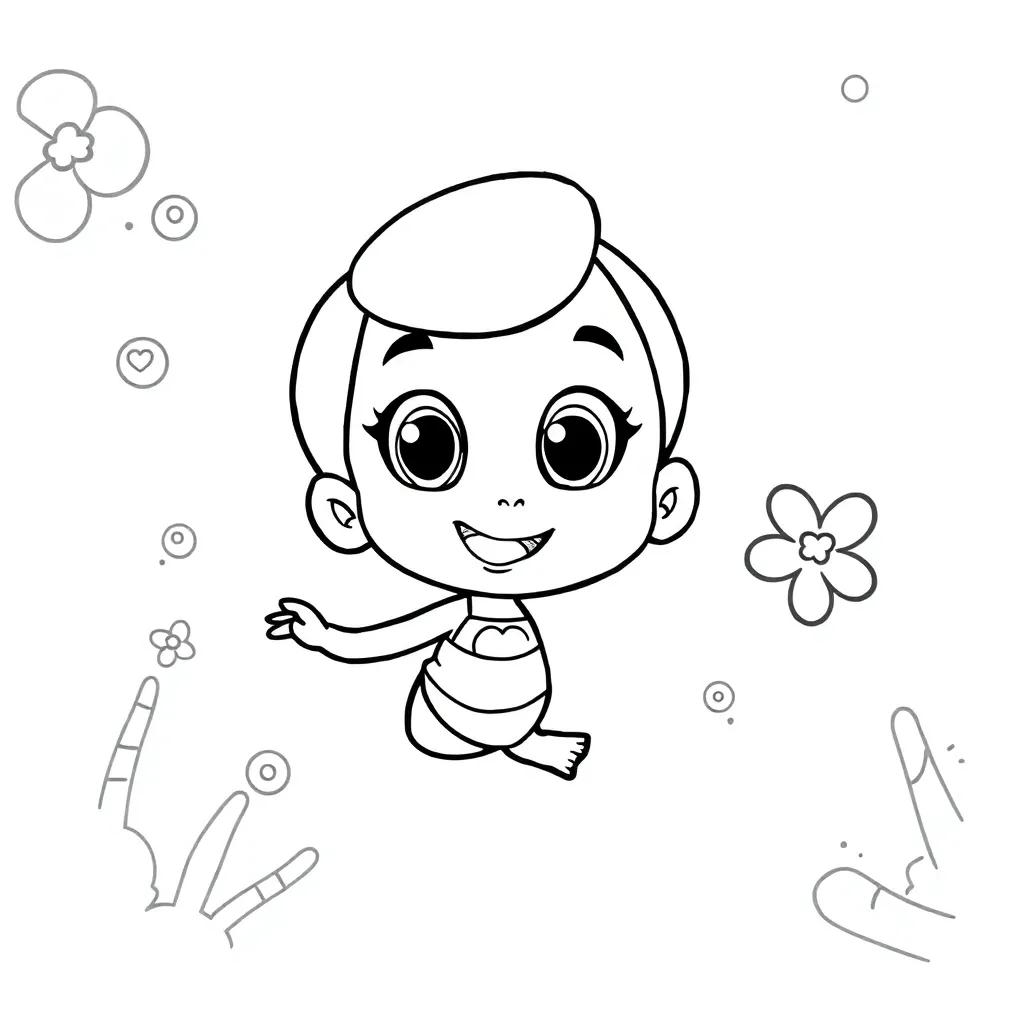 Deema Bubble Guppies Coloring Pages