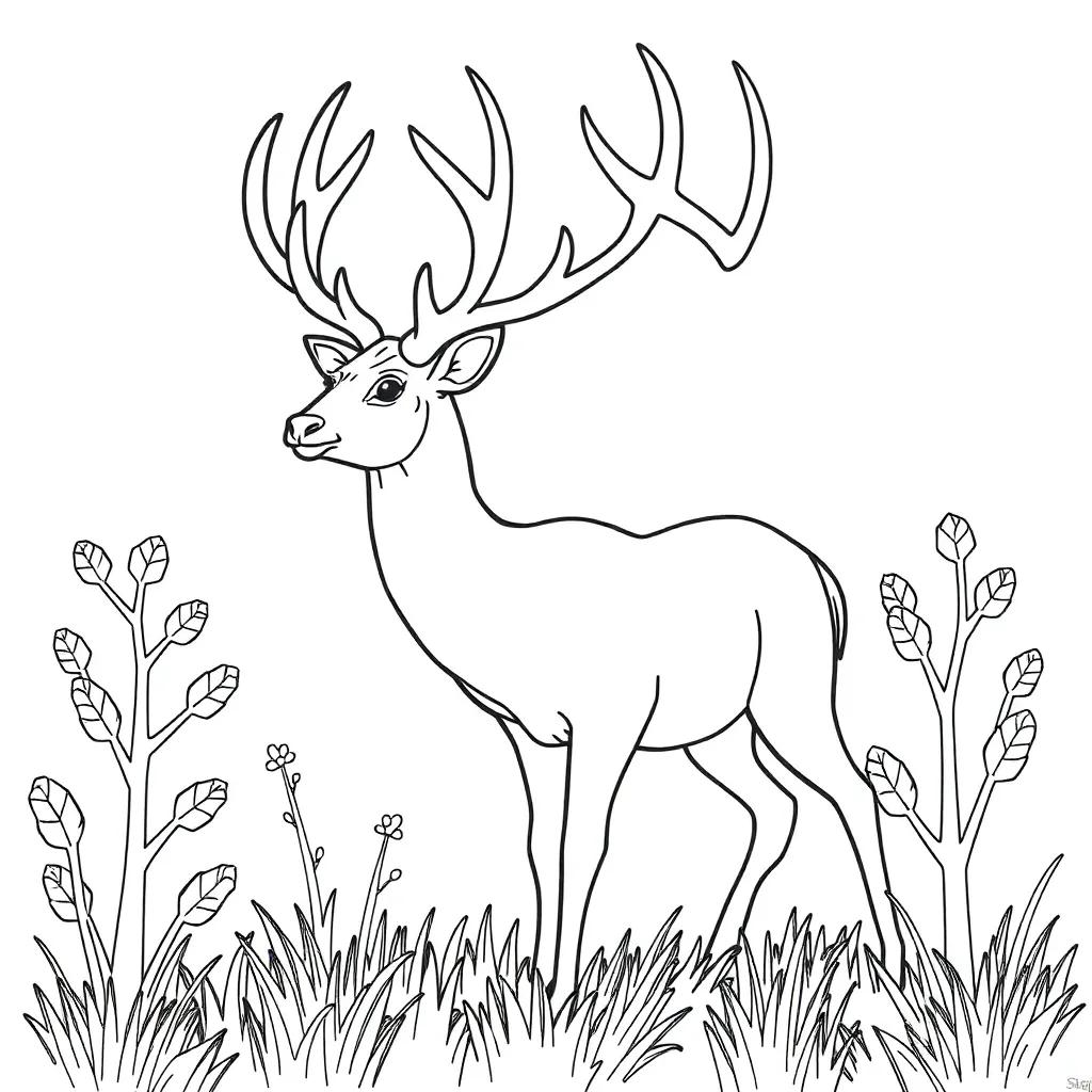 Deer Printable Coloring Pages