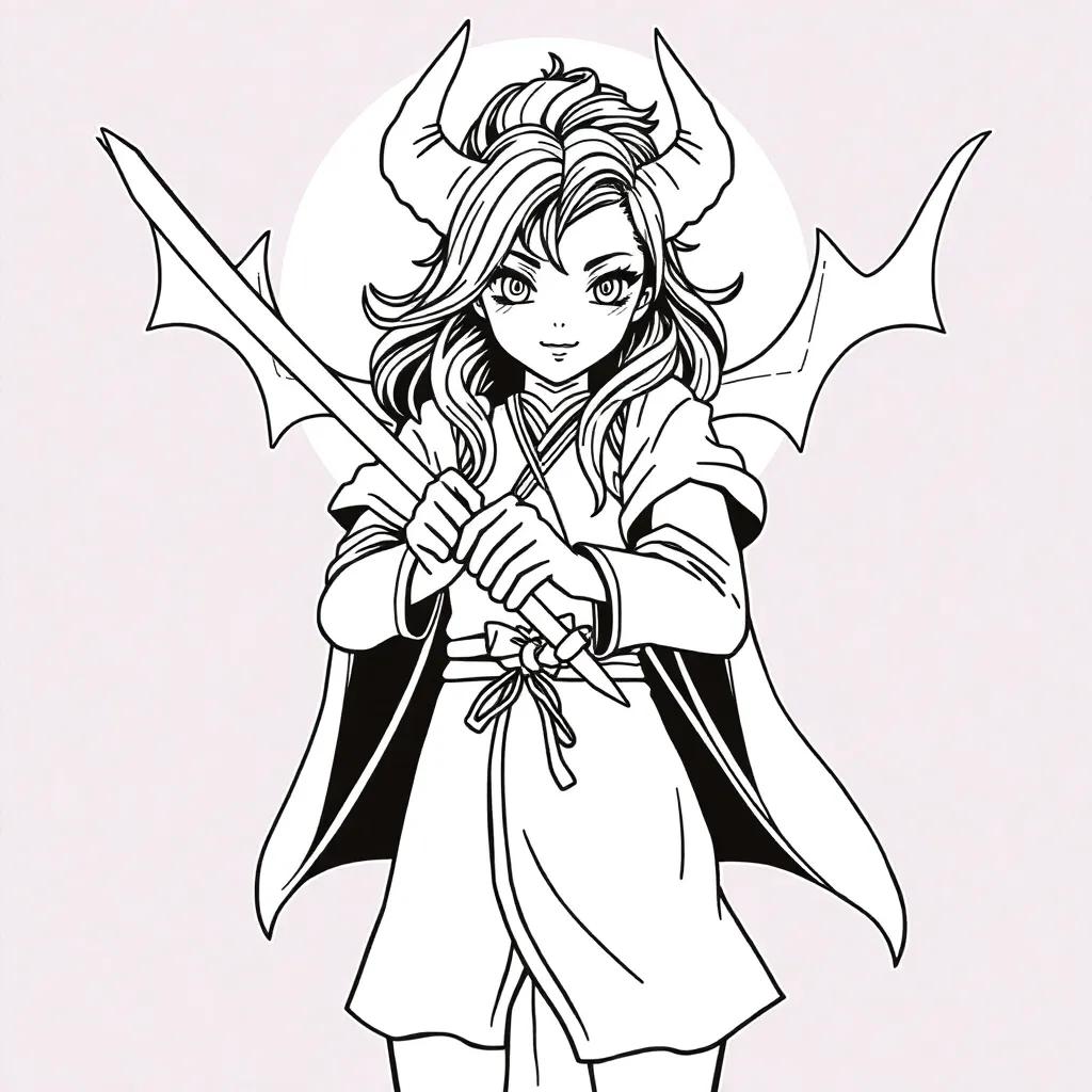 Demon Slayer Nezuko Coloring Page