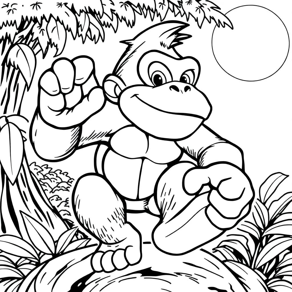Diddy Kong Coloring Pages