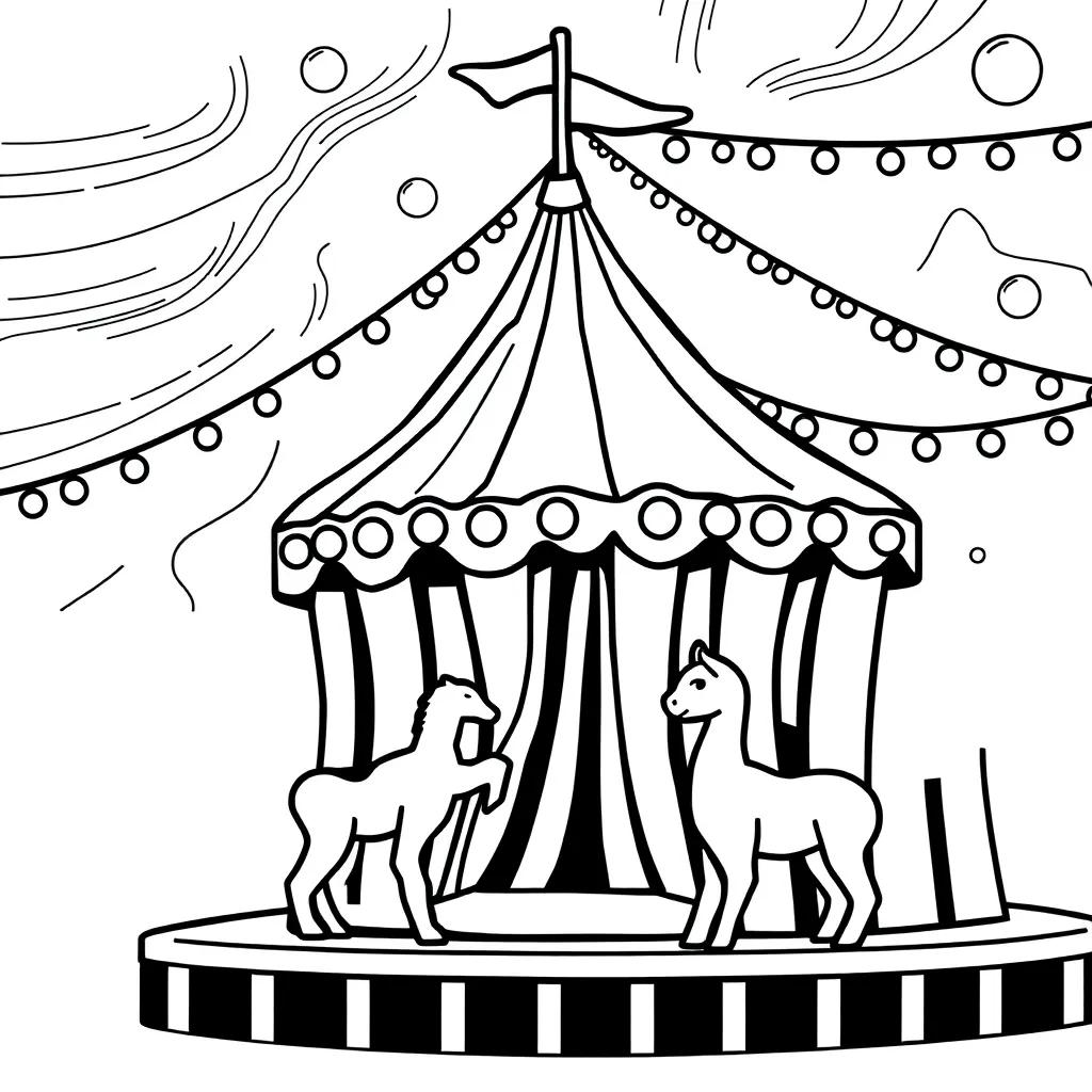Digital Circus Coloring Page