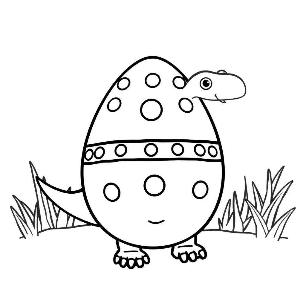 Dino Egg Coloring Page