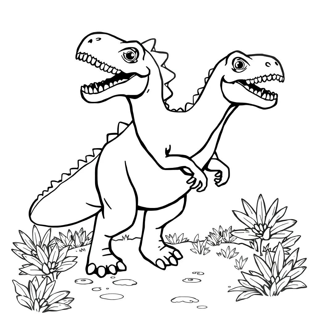 Dino Coloring Page Free