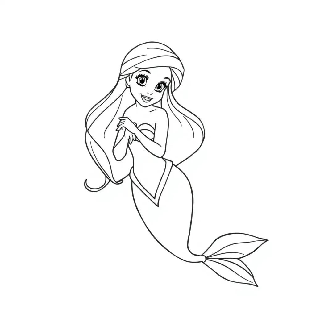 Disney Ariel Coloring Pages Free