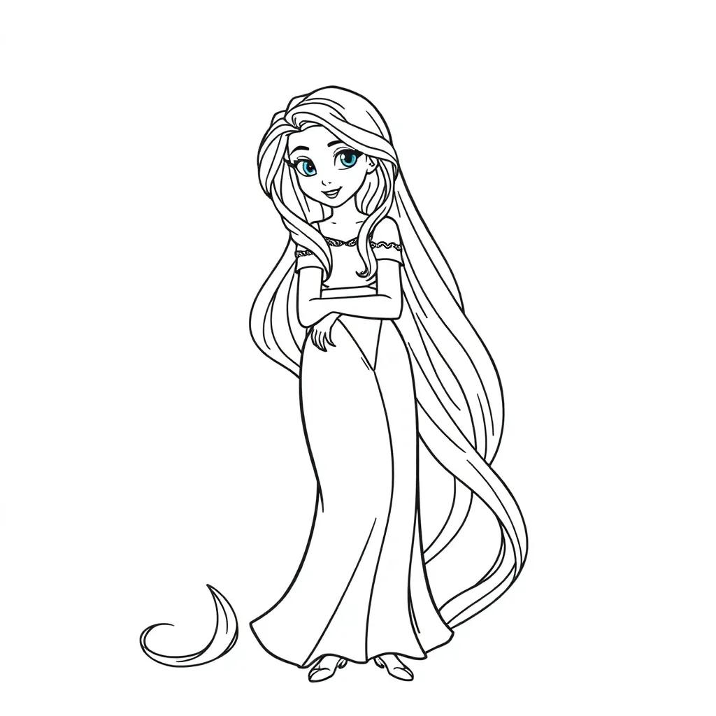 Disney Princess Coloring Pages Rapunzel
