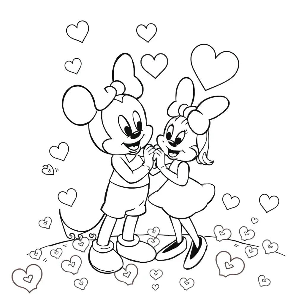 Disney Valentine Coloring Pages