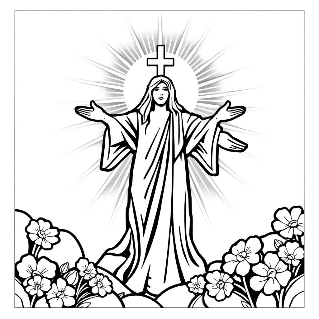 Divine Mercy Coloring Page