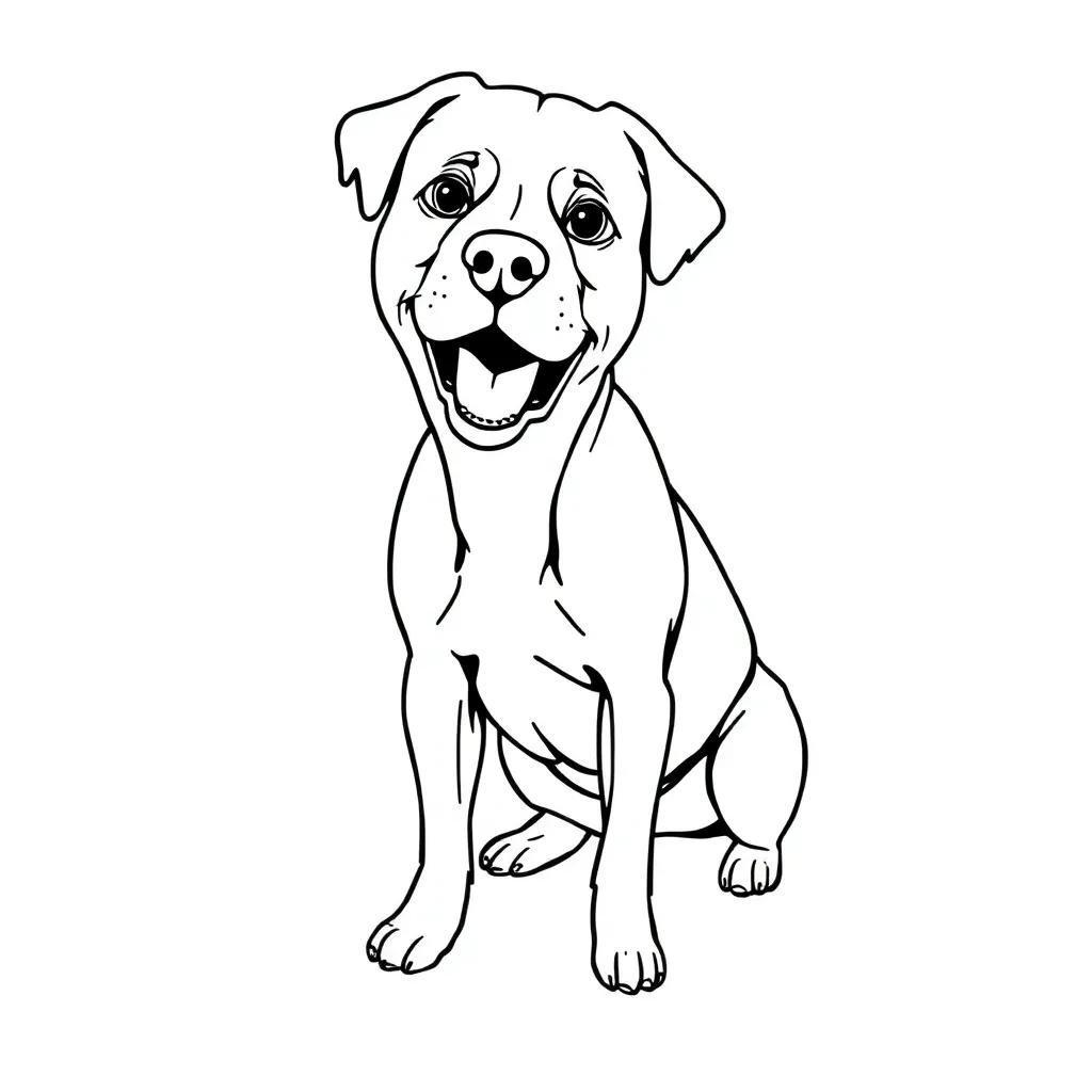 A Dog Coloring Page