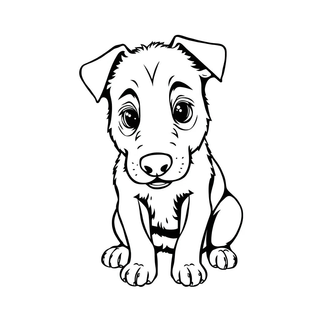 D For Dog Coloring Page