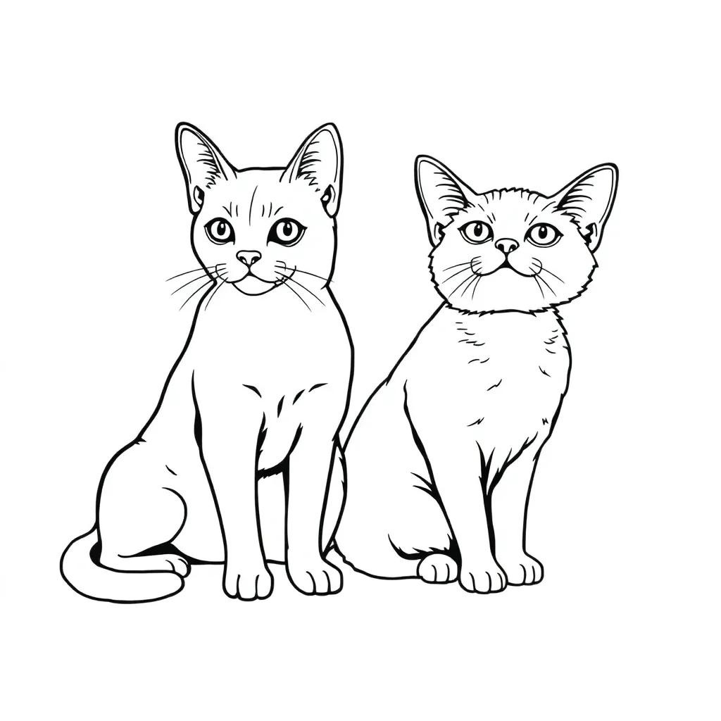 Dogs And Cats Coloring Pages