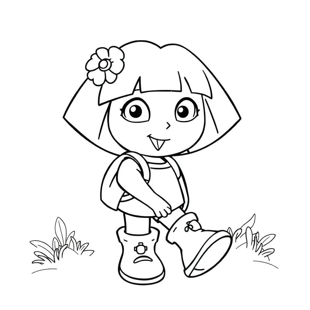 Dora The Explorer Coloring Pages Boots