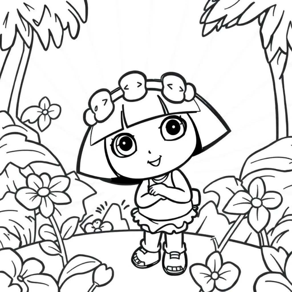 Dora Free Coloring Pages
