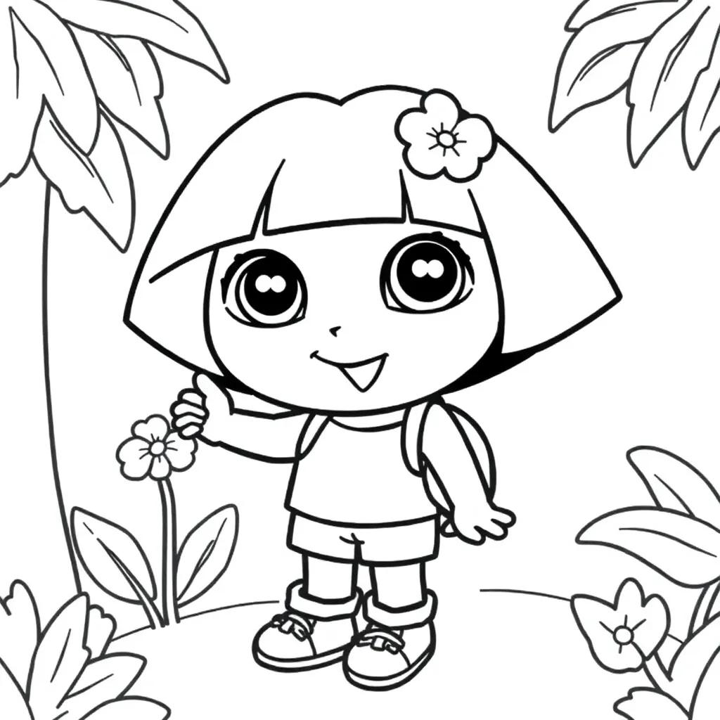 Dora The Explorer Free Printable Coloring Pages