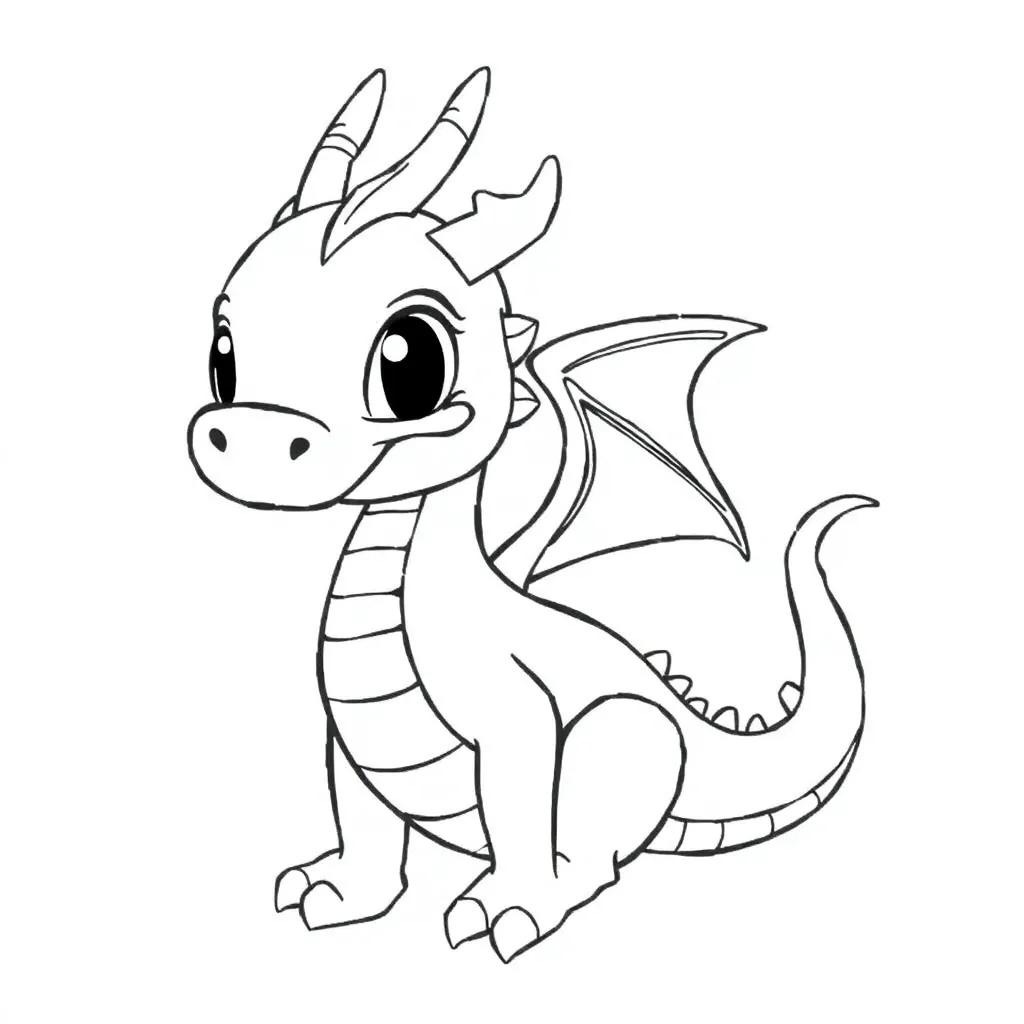 Dragon Cartoon Coloring Pages