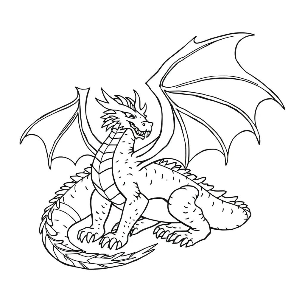Dragons Printable Coloring Pages