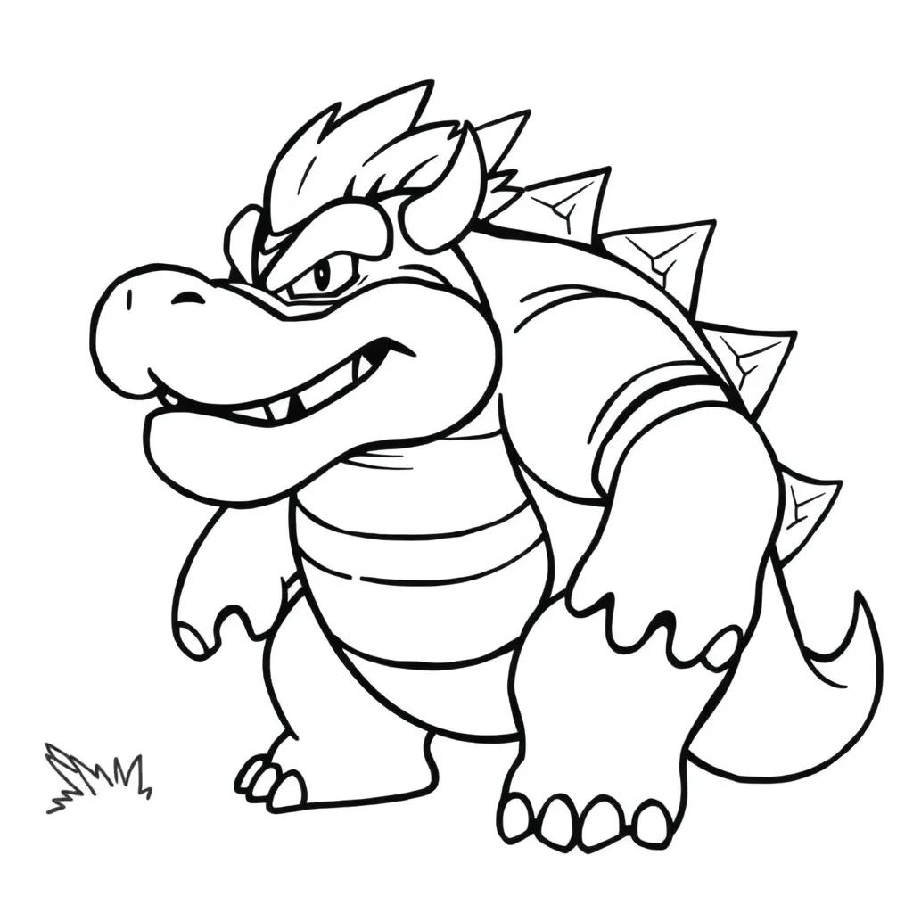 Dry Bowser Coloring Page