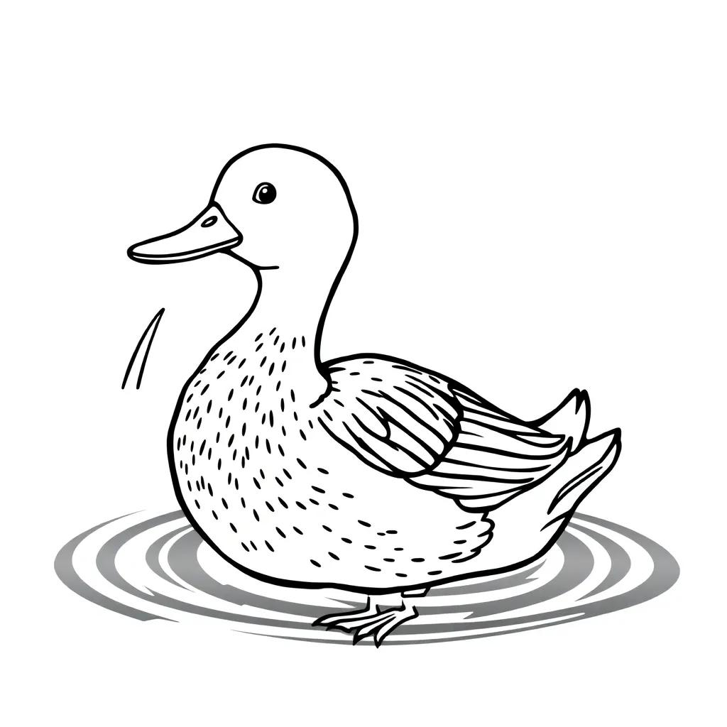Duck Coloring Page Free Printable