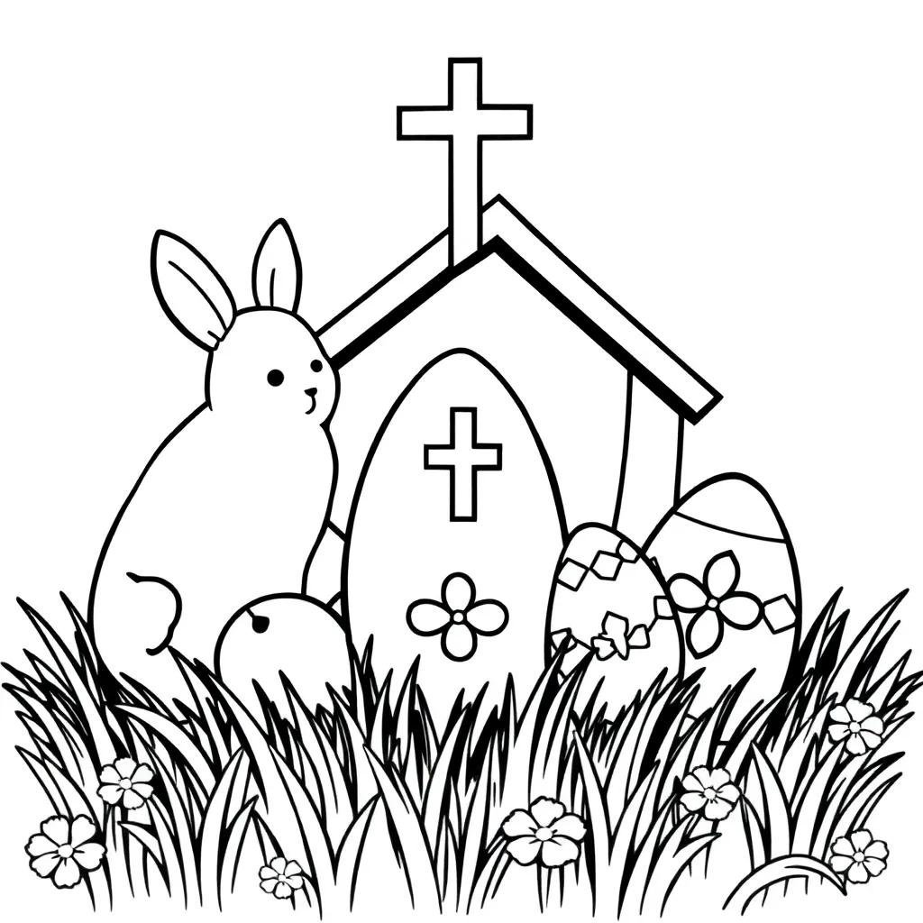 Easter Christian Coloring Pages