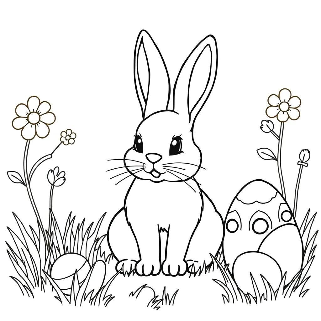 Easter Bunny Color Pages