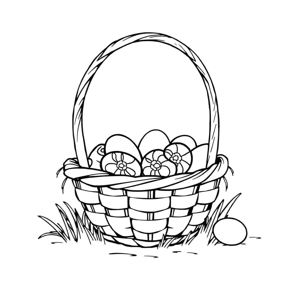 Easter Basket Coloring Pages Printable