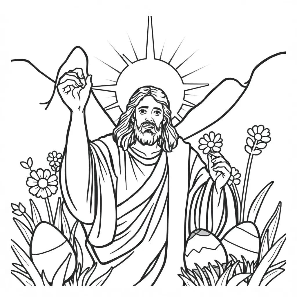 Easter Coloring Page Jesus