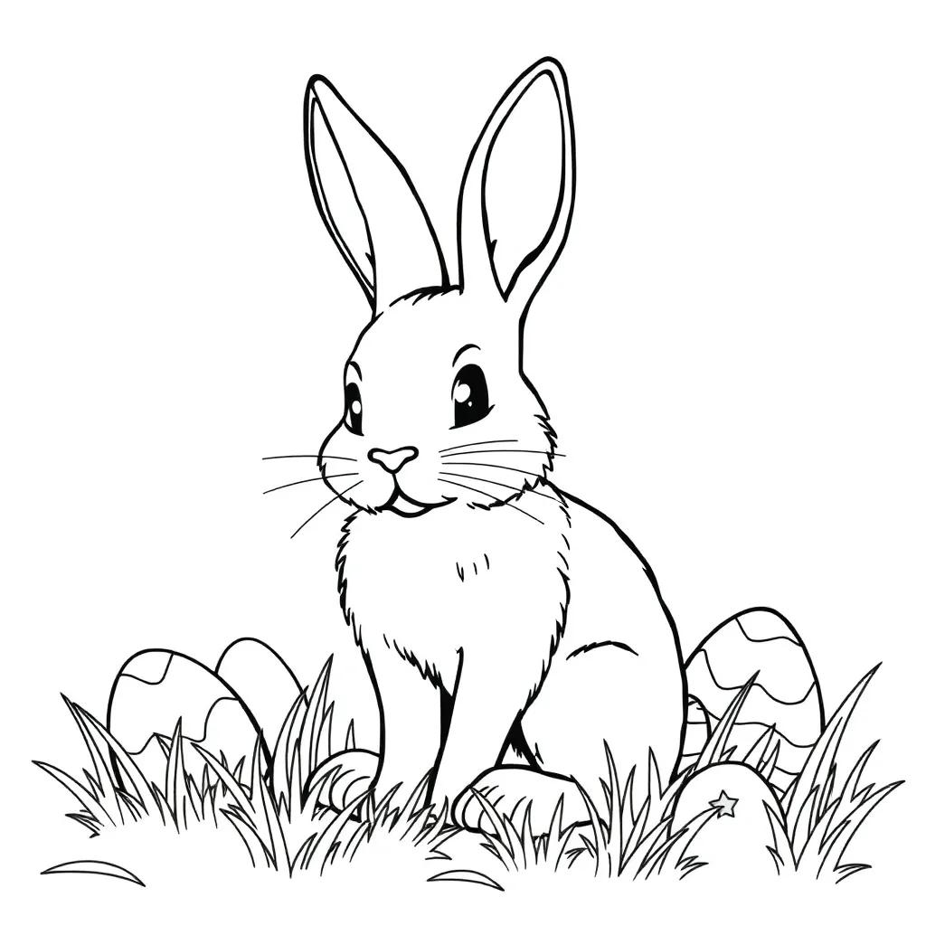 Easter Bunny Coloring Pages Free Printable
