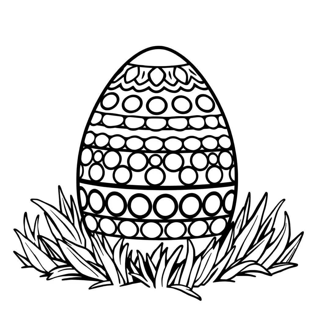 Easy Easter Egg Coloring Pages