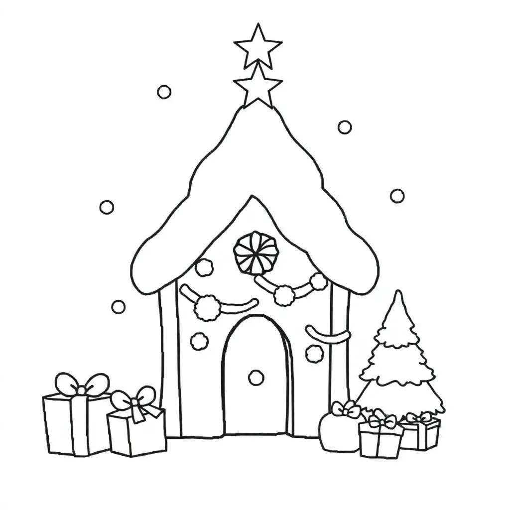 Easy Cute Christmas Coloring Pages