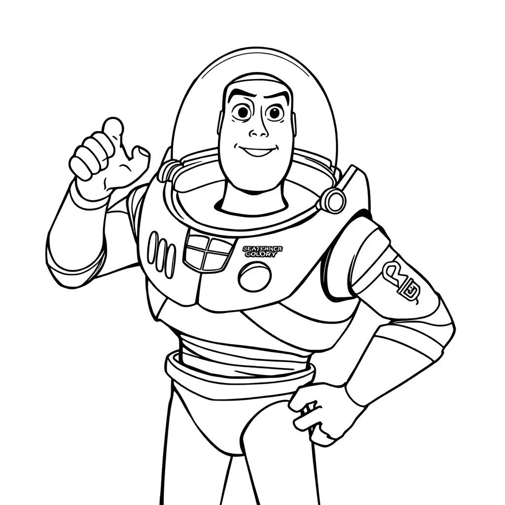 Easy Buzz Lightyear Coloring Page