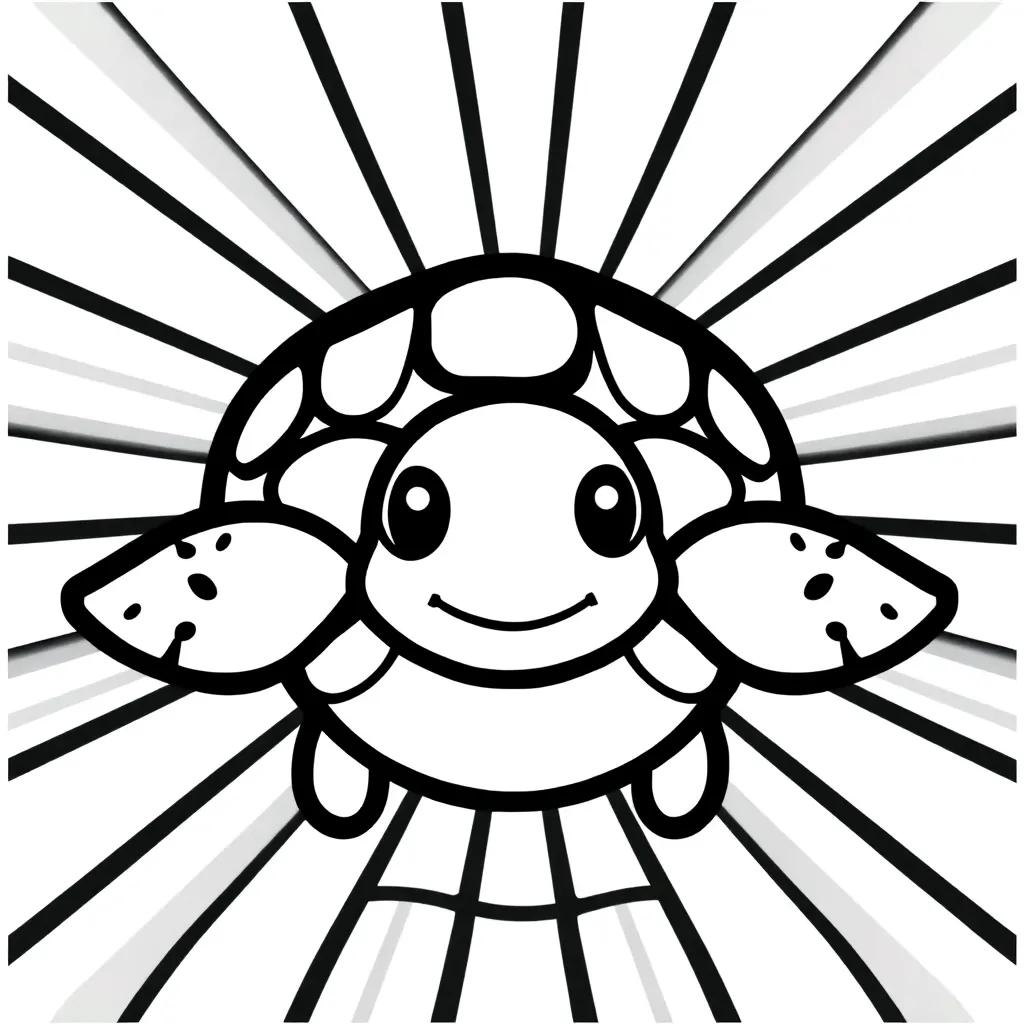 Easy Cute Turtle Coloring Pages