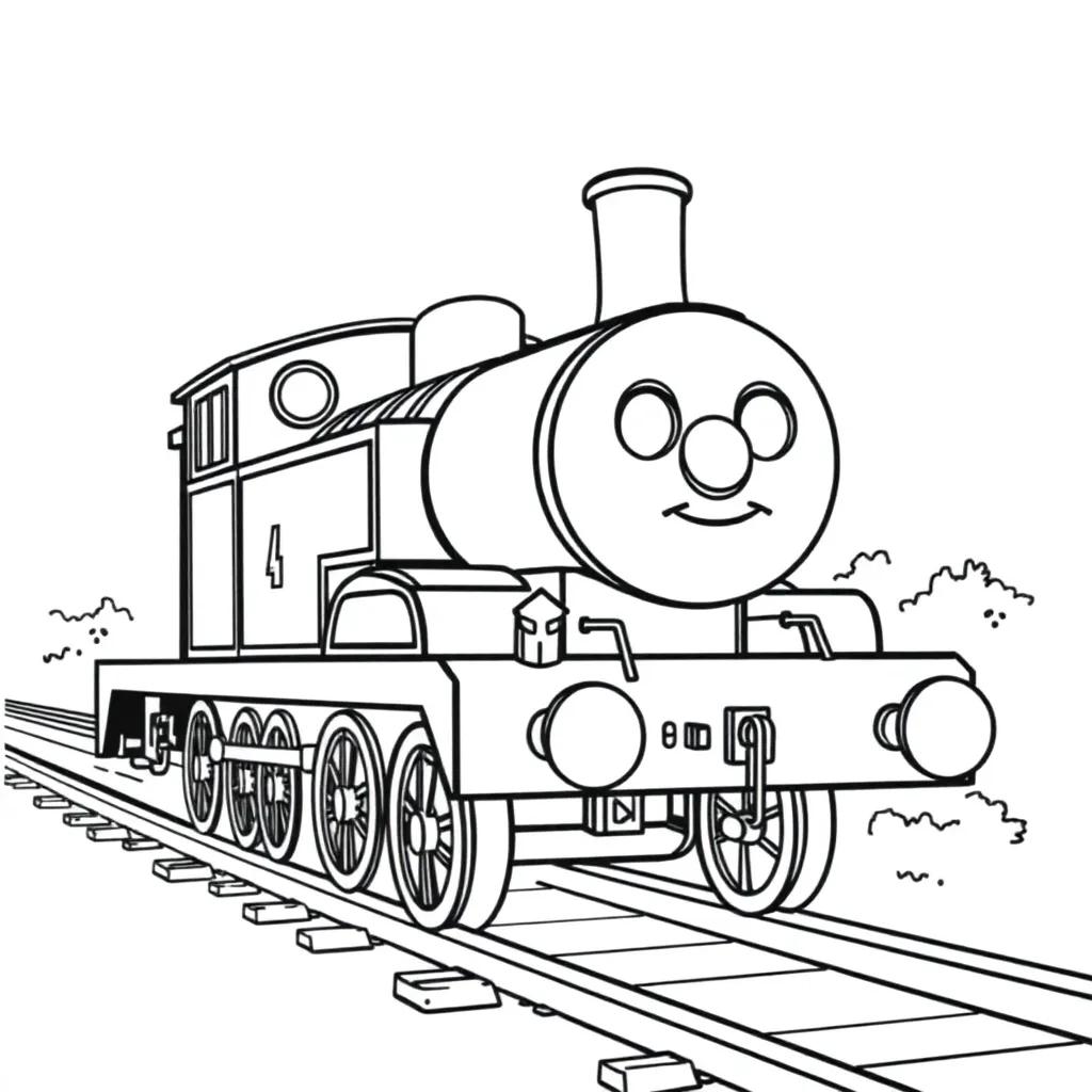 Easy Thomas The Train Coloring Pages