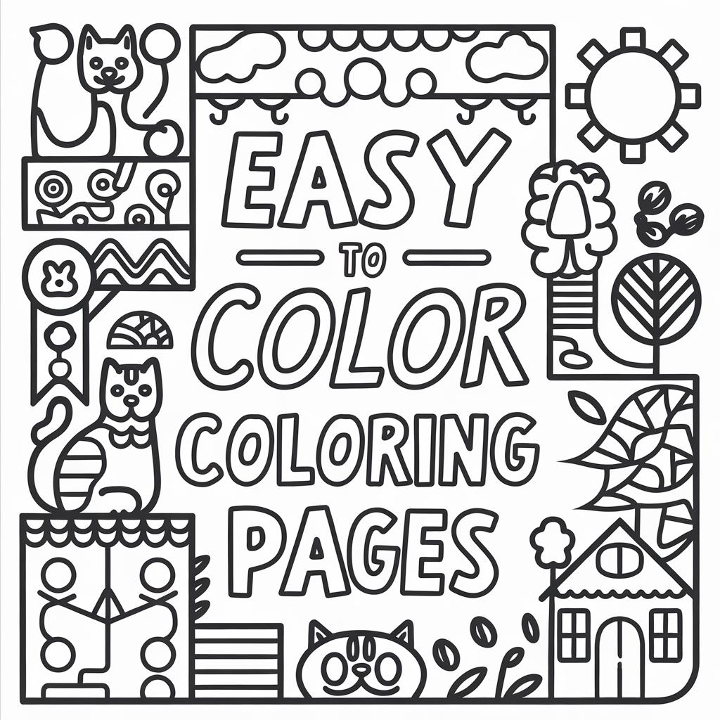 Easy To Color Coloring Pages Easy To Color Coloring Pages