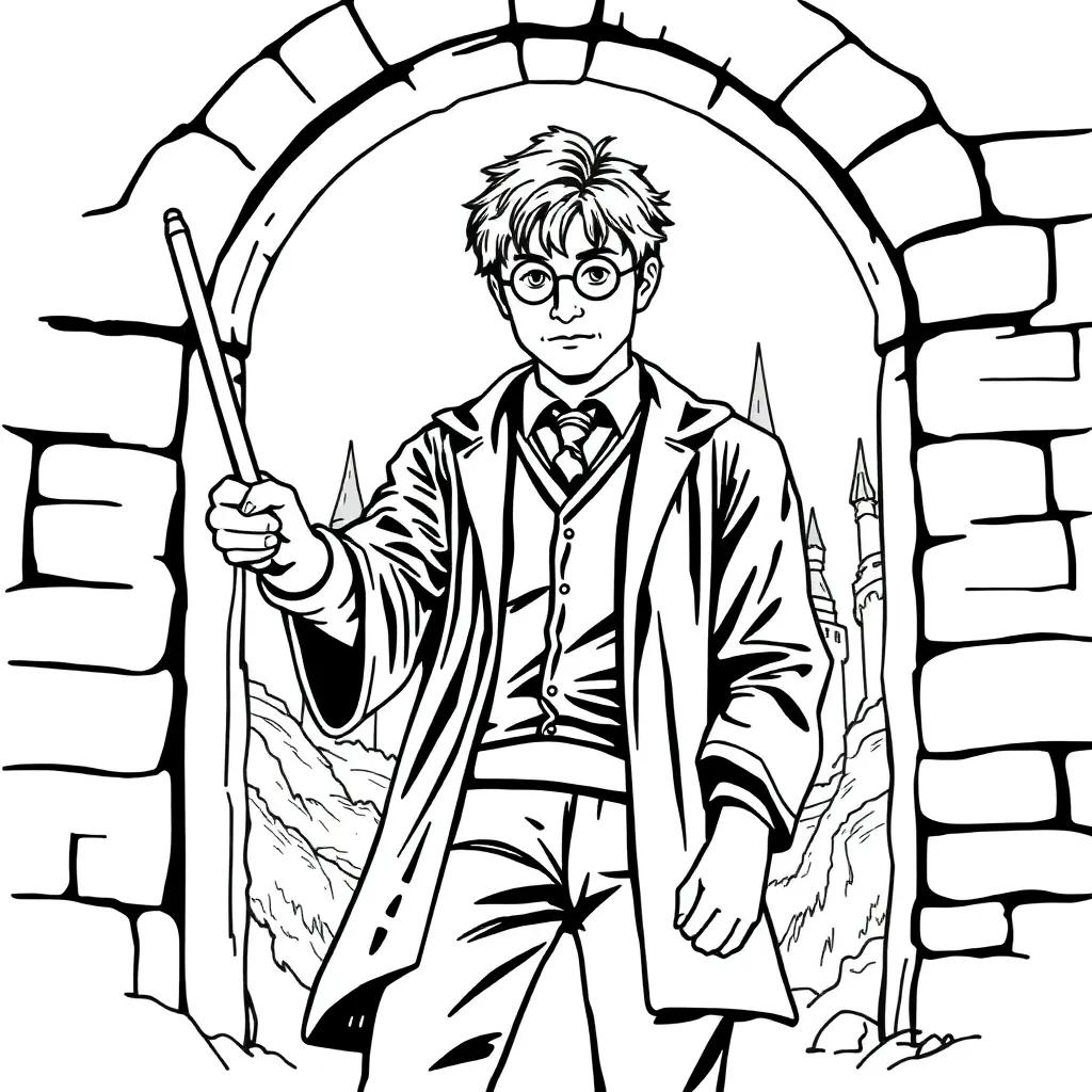 Easy Realistic Harry Potter Coloring Pages