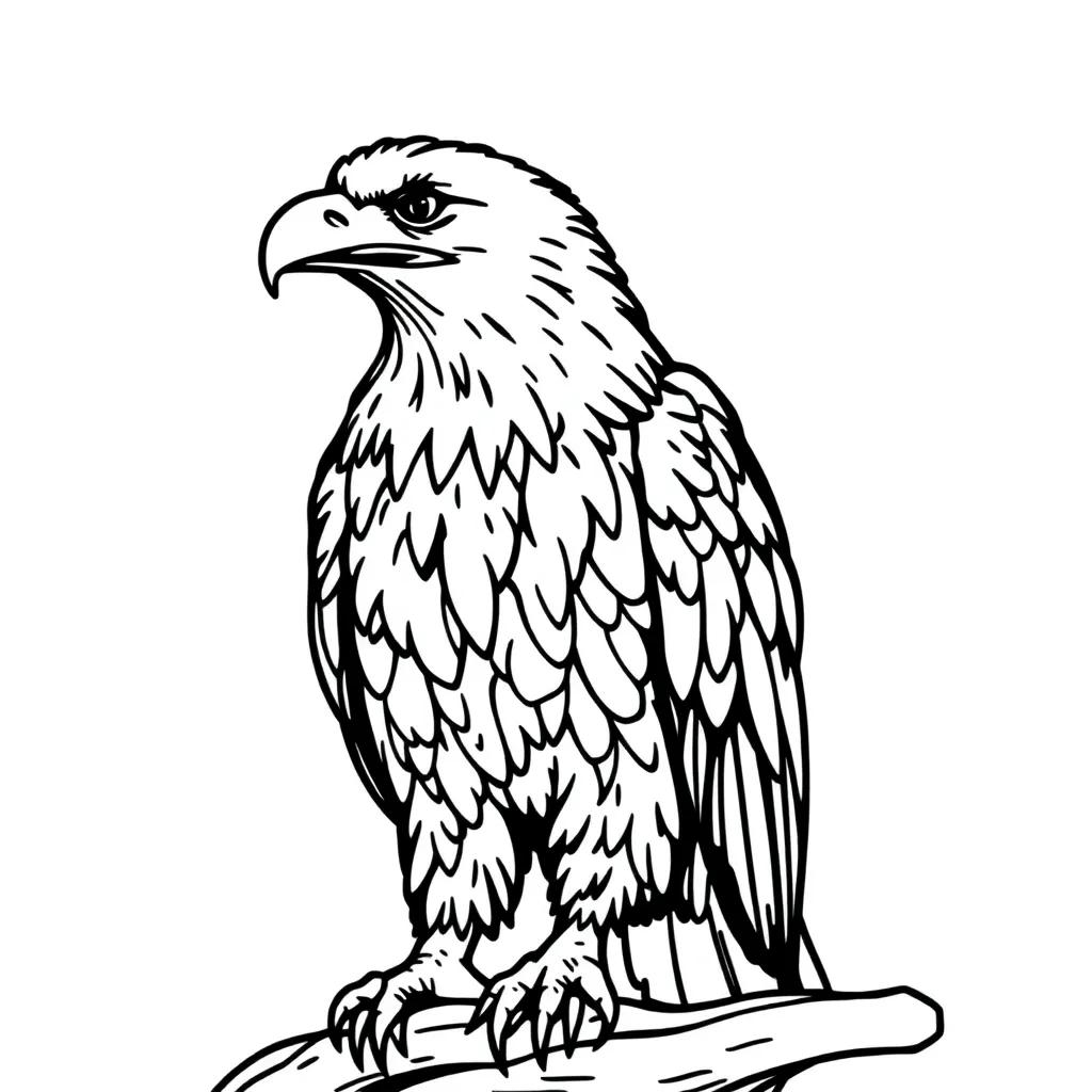 Easy Eagle Coloring Pages