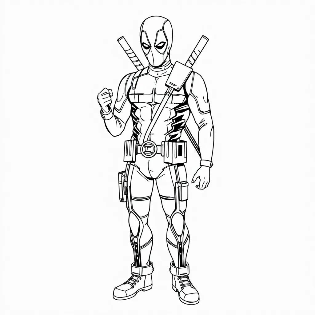 Easy Deadpool Coloring Pages