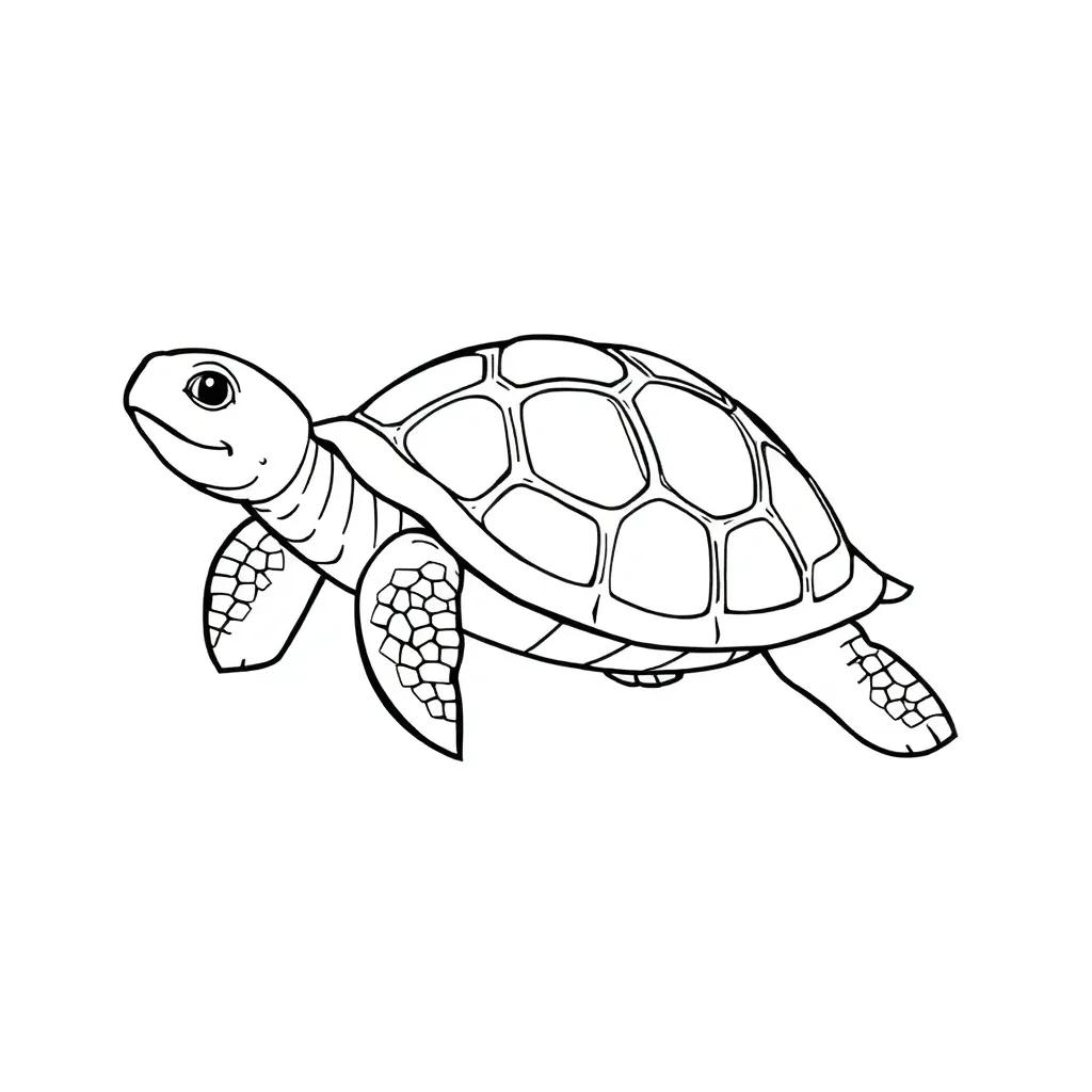 Easy Turtle Coloring Pages