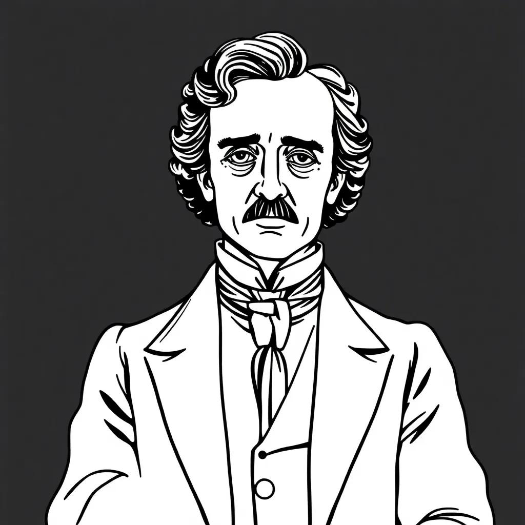 Edgar Allan Poe Coloring Pages