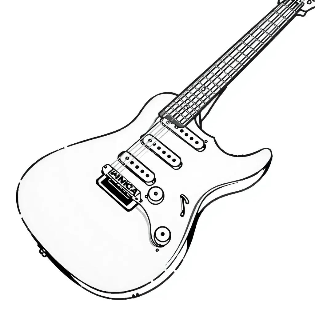 Electric Guitar Coloring Pages