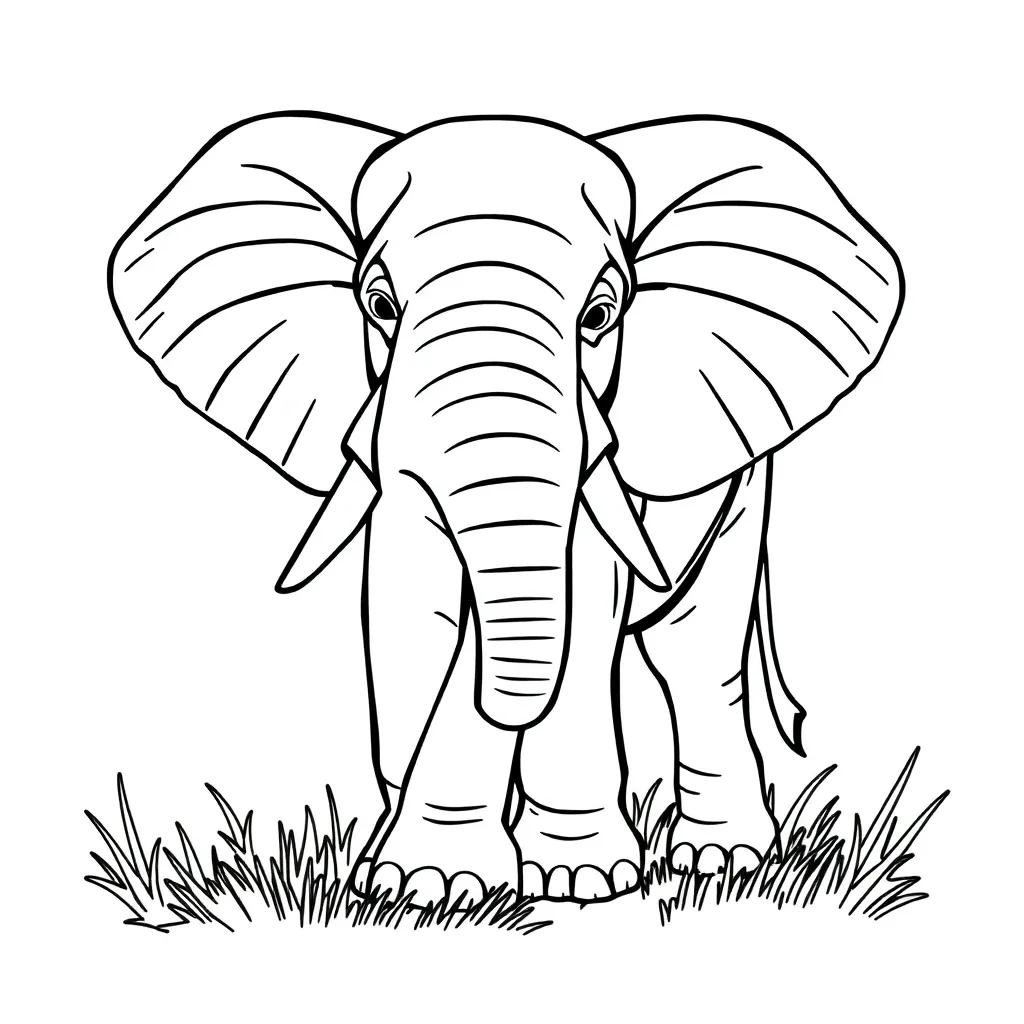 Elephant Printable Coloring Pages