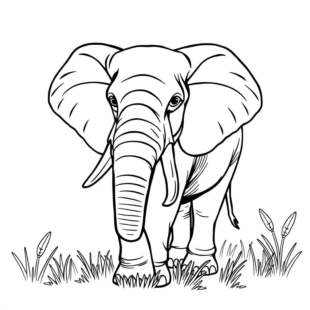Elephant Coloring Pages To Print Free