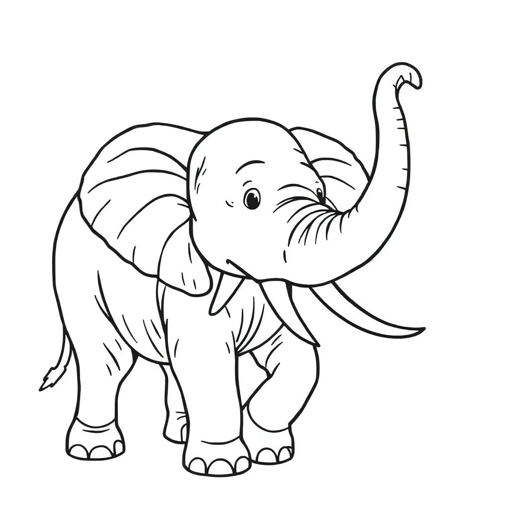 Elephant Coloring Pages For Kids