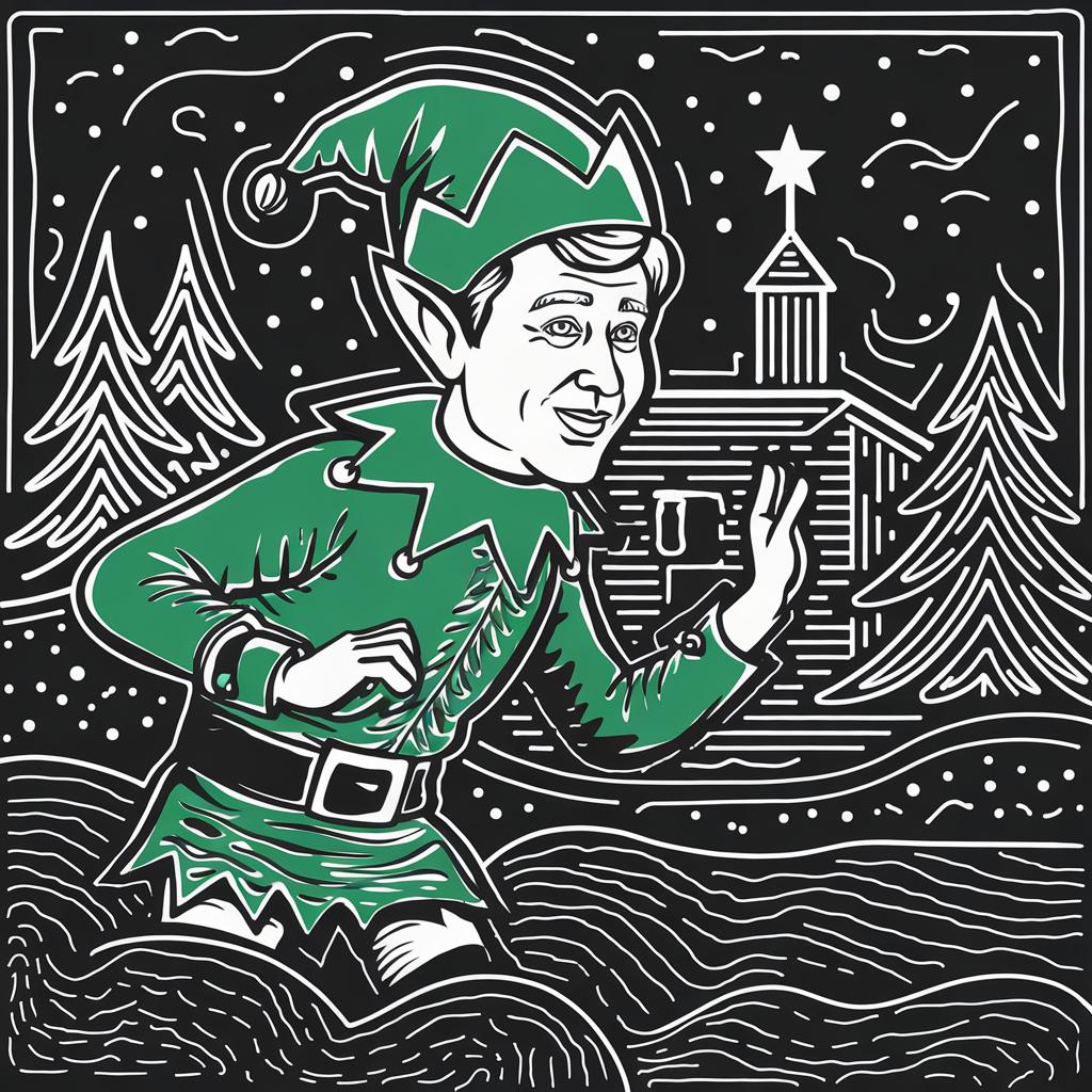 Elf Christmas Coloring Pages
