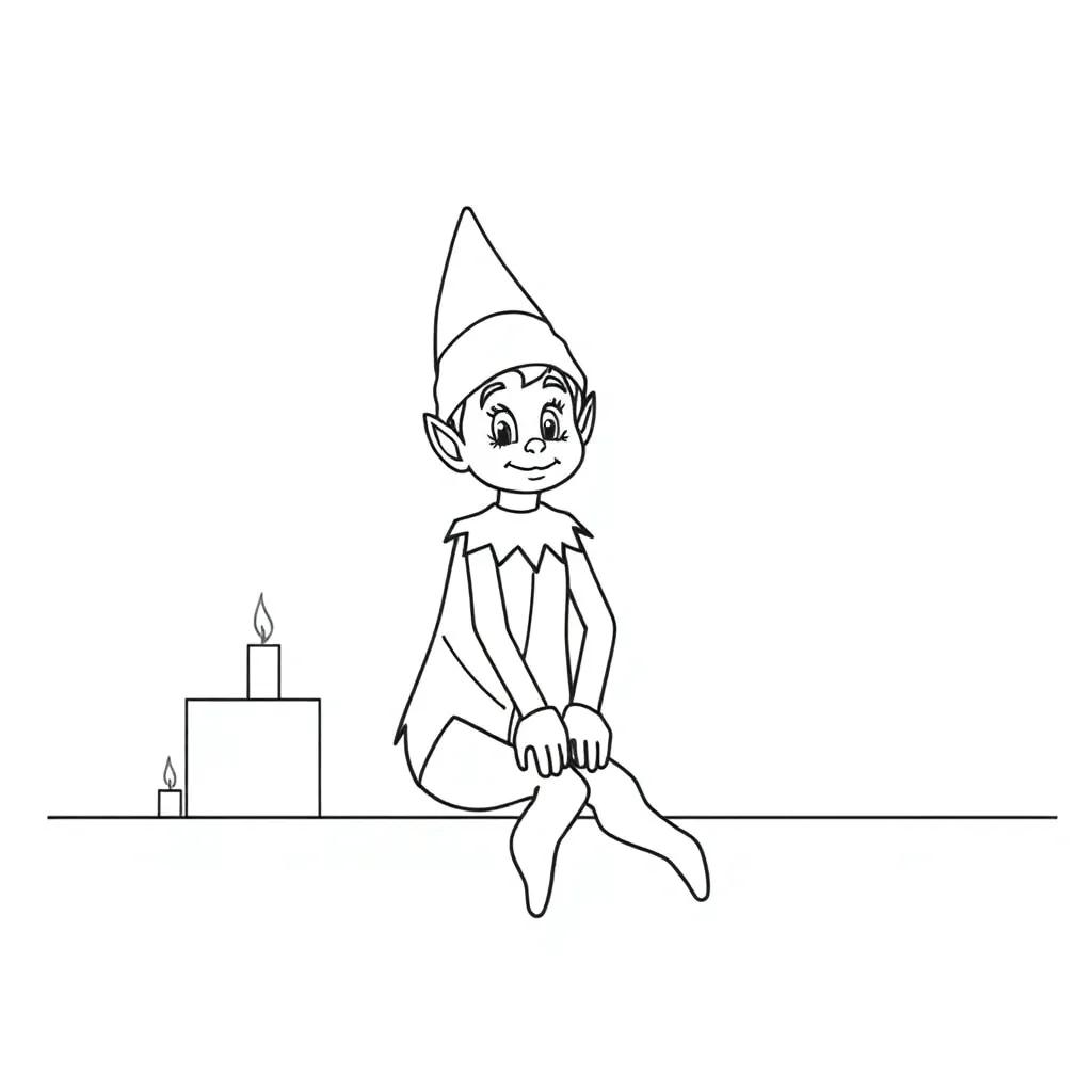 Elf On The Shelf Coloring Pages Free