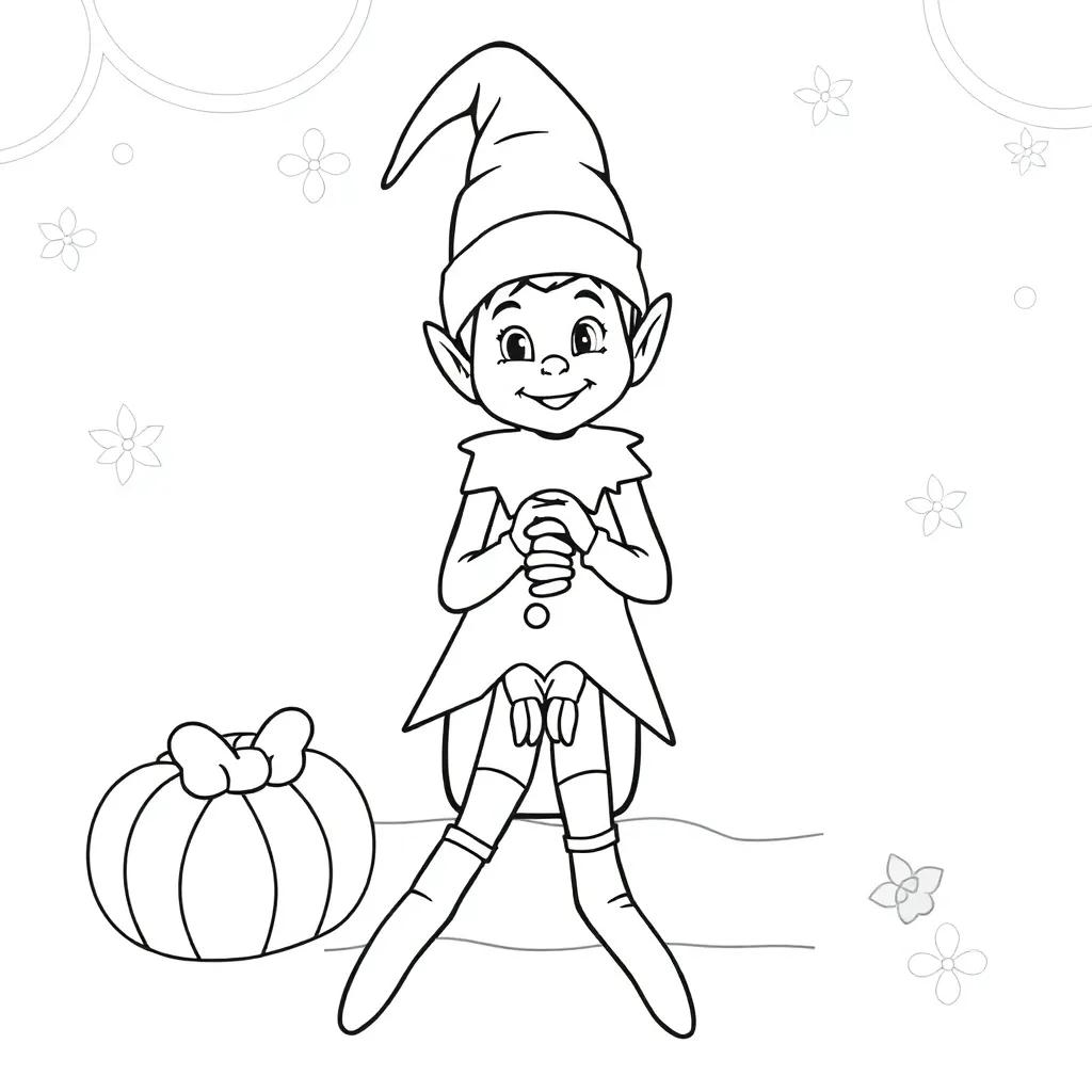 The Elf On The Shelf Coloring Pages