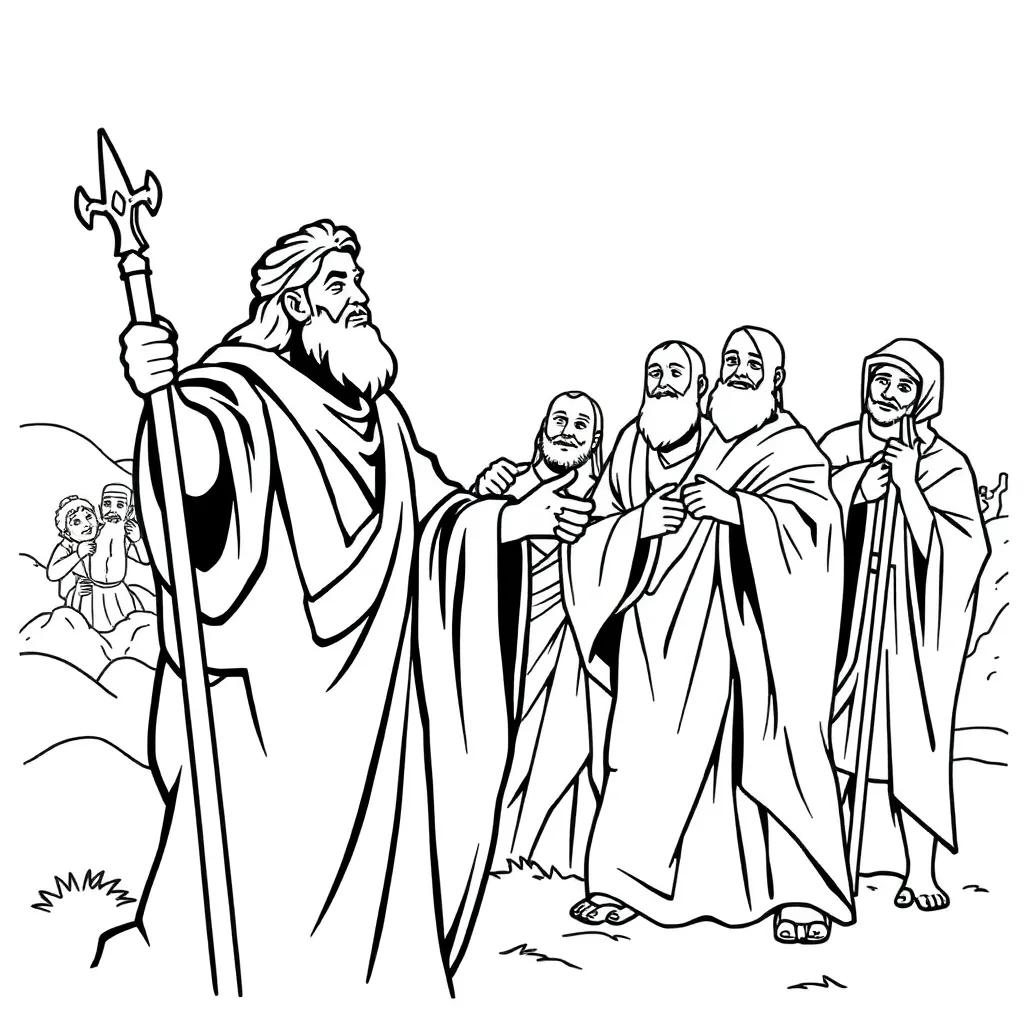 Elijah And Prophets Of Baal Coloring Page