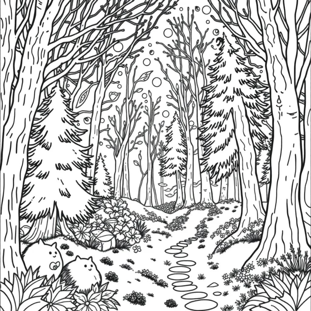 Enchanted Forest Coloring Pages