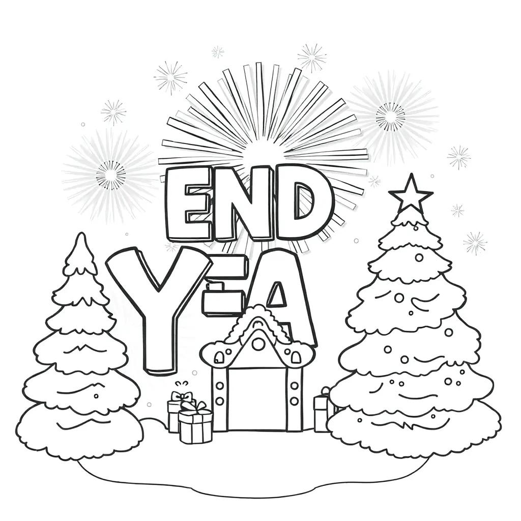 End Of Year Coloring Pages