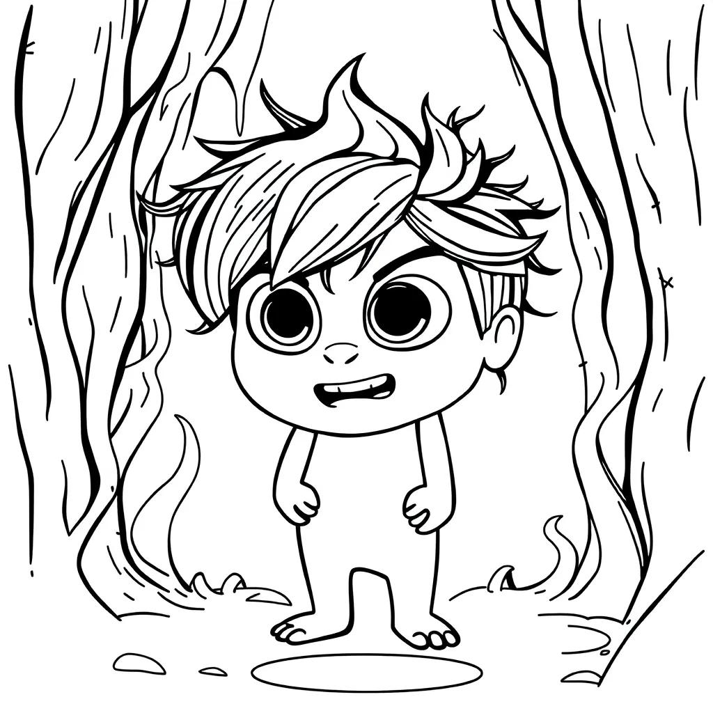 Envy Inside Out Coloring Page