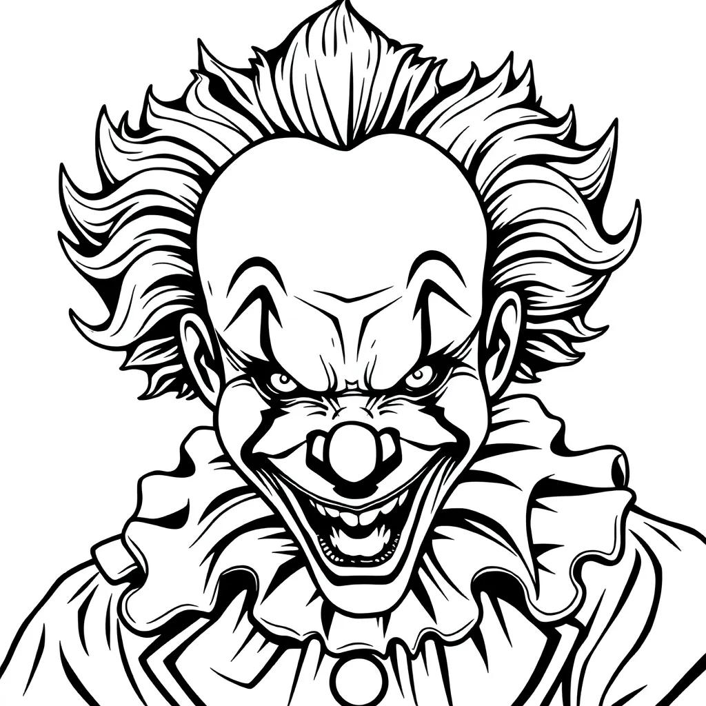 Evil Clown Coloring Pages